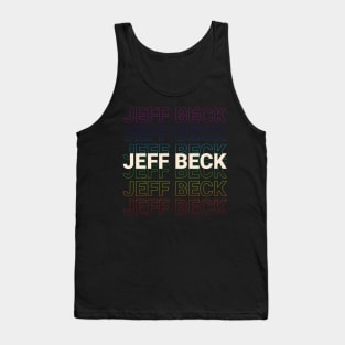 Jeff Beck Kinetic Typography Style Tank Top